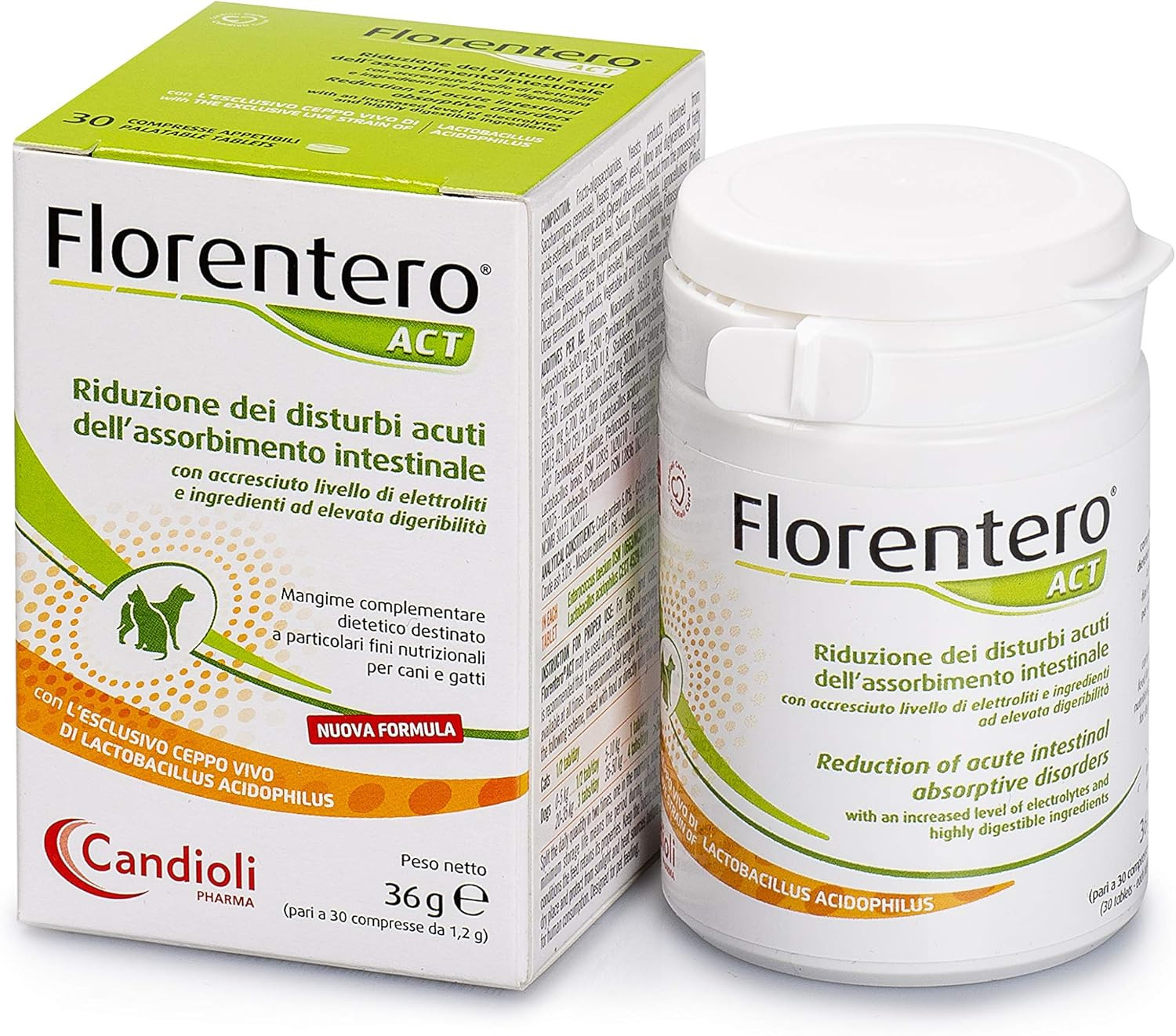 Candioli Florentero ACT 30 Cpr - Supporto Intestinale per Animali