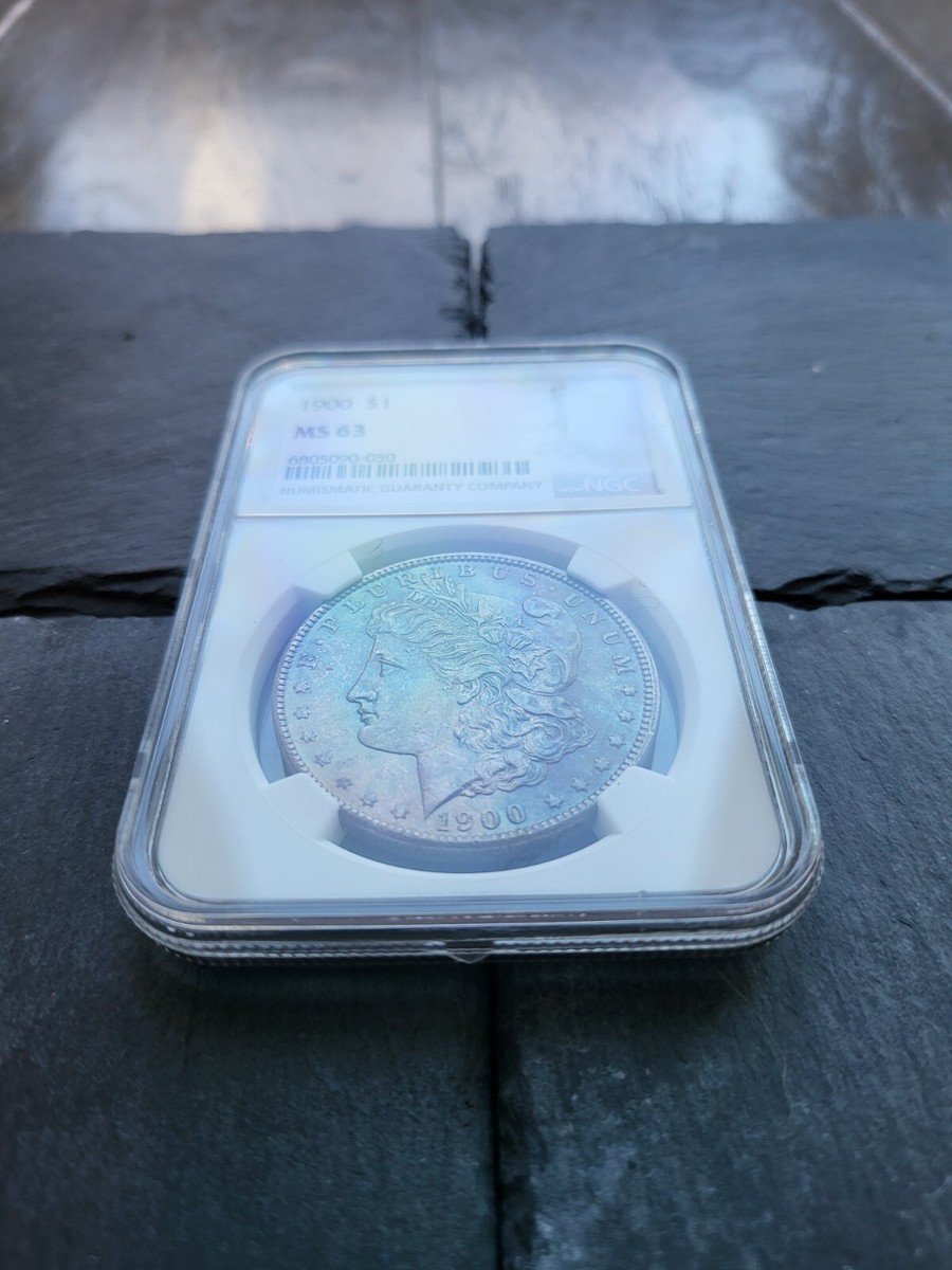 1900 Morgan Silver Dollar NGC MS63 Blueberry Toned | eBay