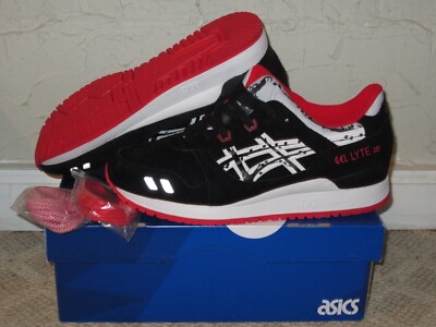Titolo x ASICS GEL Lyte III 3 Papercut Black White Red Men's Size 10 NEW! 2015