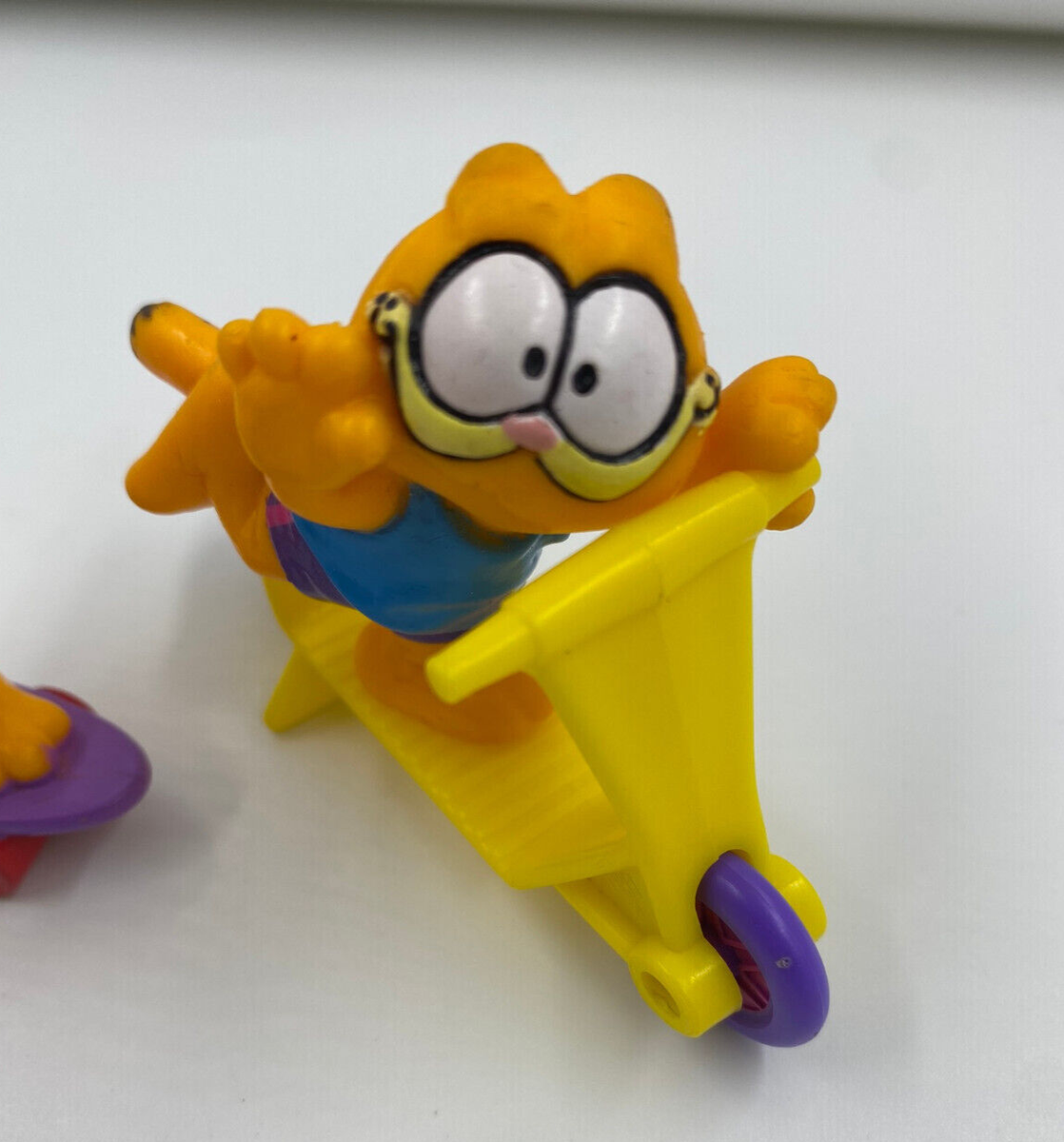 Garfield 1981 McDonalds Happy Meal toys, Skateboard, Scooter and