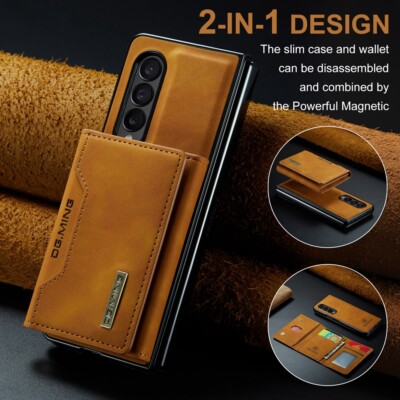 Leder Hülle Für Samsung Galaxy Z Fold 7 6 5 4 3 5G Magnet Wallet Handy Tasche