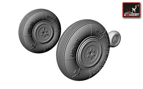 Armory Models AR AW72004 Scale 1:72 Yakovlev Yak-3 wheels for plastic model kit - Picture 12 of 24