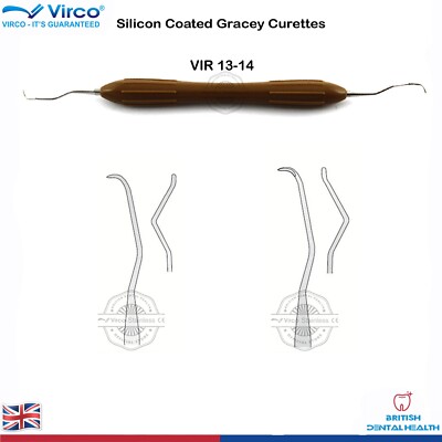 PARODONTAL DENTAL GRACEY CURETTEN-SKALIERER 13/14 SILIKONBESCHICHTETES HANDINSTRUMENT