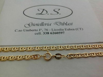 Collier Chaîne Or 18K Jaune Massif - 50cm, Or 750‰, Italie, Neuf Avec étiquettes