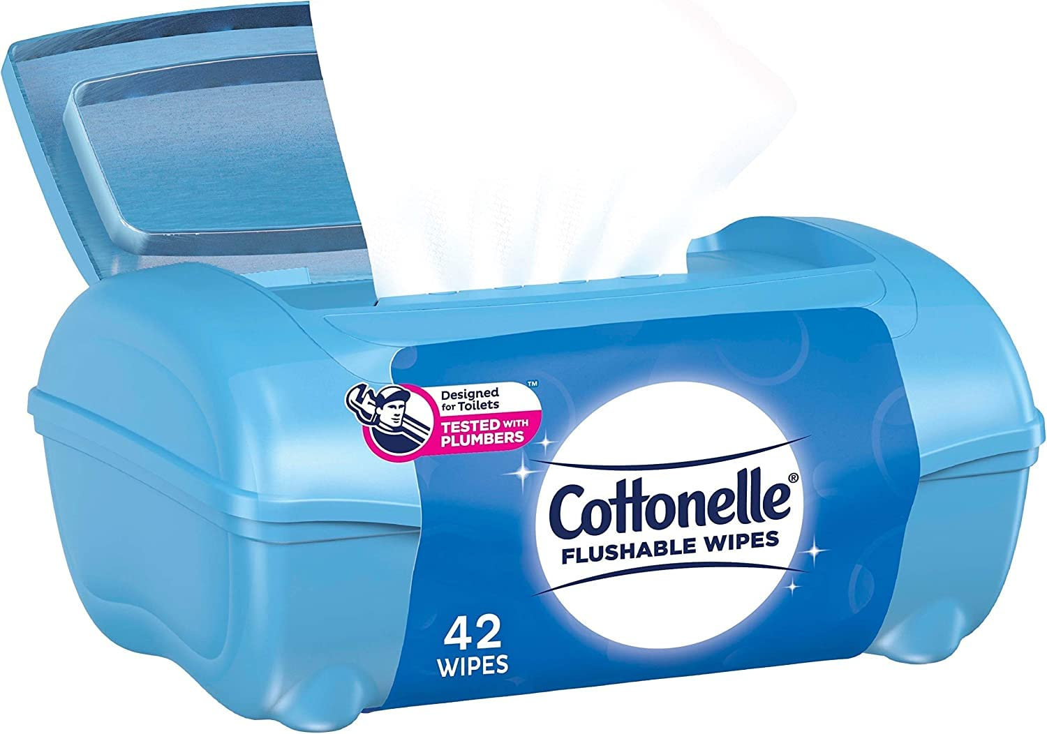 Cottonelle Fresh Flushable Moist Wipes, PopUp Tub, 42 Count (Pack of 3
