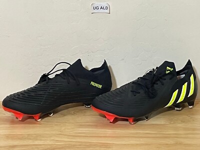 NEW Adidas Predator Edge .1 Low FG Black Soccer Cleats Mens 8 Womens 9 US adidas Predator Edge.1 Low FG - Core Black/White/Vivid Red  main image 2