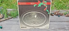 DURALEX CHRISTMAS GLASS TREE PLATTER #3530 FRANCE Les Verreries De Saint Gobain