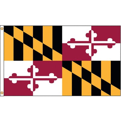 ANNIN FLAGMAKERS 142380 Maryland Flag,5x8 Ft,Nylon 5JFJ6