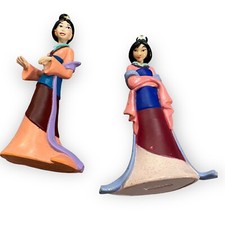 Disney Mulan Movie PVC Figure Figurines Cake Toppers Lot Of 2