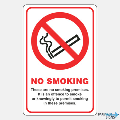No Smoking - These Are No Smoking Räumlichkeiten Schild