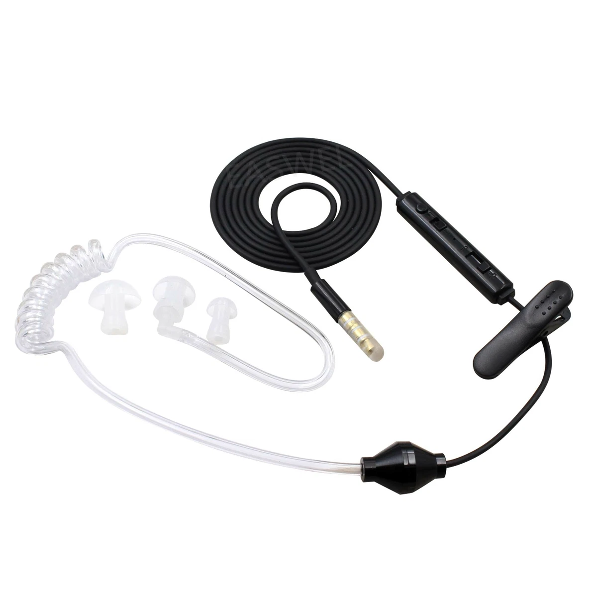 3.5mm Air Tube Anti-radiation Stereo In-Ear Single Headset Earphone