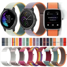Nylon Armband For Garmin Venu SQ Forerunner 645 245 158 55 Vivoactive 3 Band