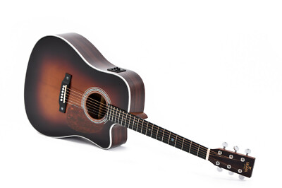 Western-Gitarre Sigma DTC-1E-SB mit Fishman Isys Tonabnehmer/Stimmgerät