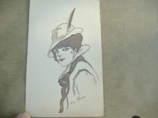 FRANCHIGIA PRIVATA PRIMA GUERRA MONDIALE CON RAGAZZA CON CAPPELLO DA ALPINO