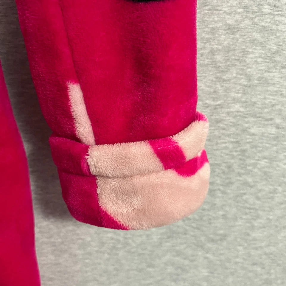 Roupão Betsey Johnson Feminino XS/S Extra Pequeno Lã Rosa Amor Lábios Corações Aconchegante - Imagem 4 de 4