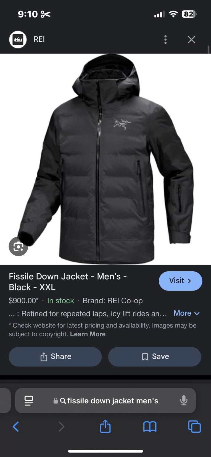 Piumino REI CO OP Arc'teryx Fizzle