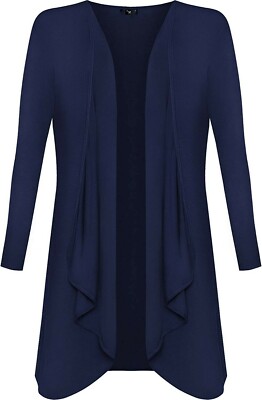 Womens Ladies Open Waterfall Cardigan 