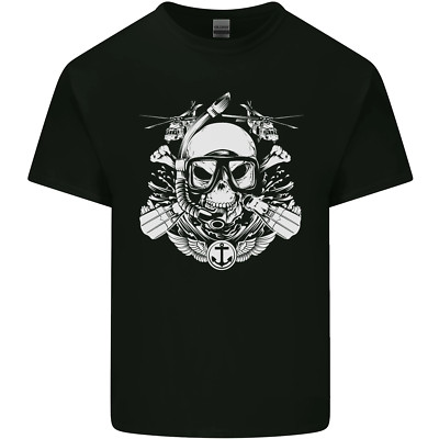  T-Shirt Marine Scuba Diver marineblaue Robben SBS Tauchen Herren Baumwolle T-Shirt Top