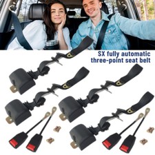 2-4x Retractable 3 Point Safety Seat Belt Straps Car Vehicle Adjustable Belt Kit 2-4x Retractable 3 Point Safety Seat Belt Straps Car Vehicle Adjustable Belt Kit