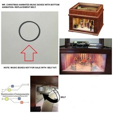 MR. CHRISTMAS ANIMATED MUSIC BOXES WITH BOTTOM ANIMATION REPLACEMENT BELT KIT