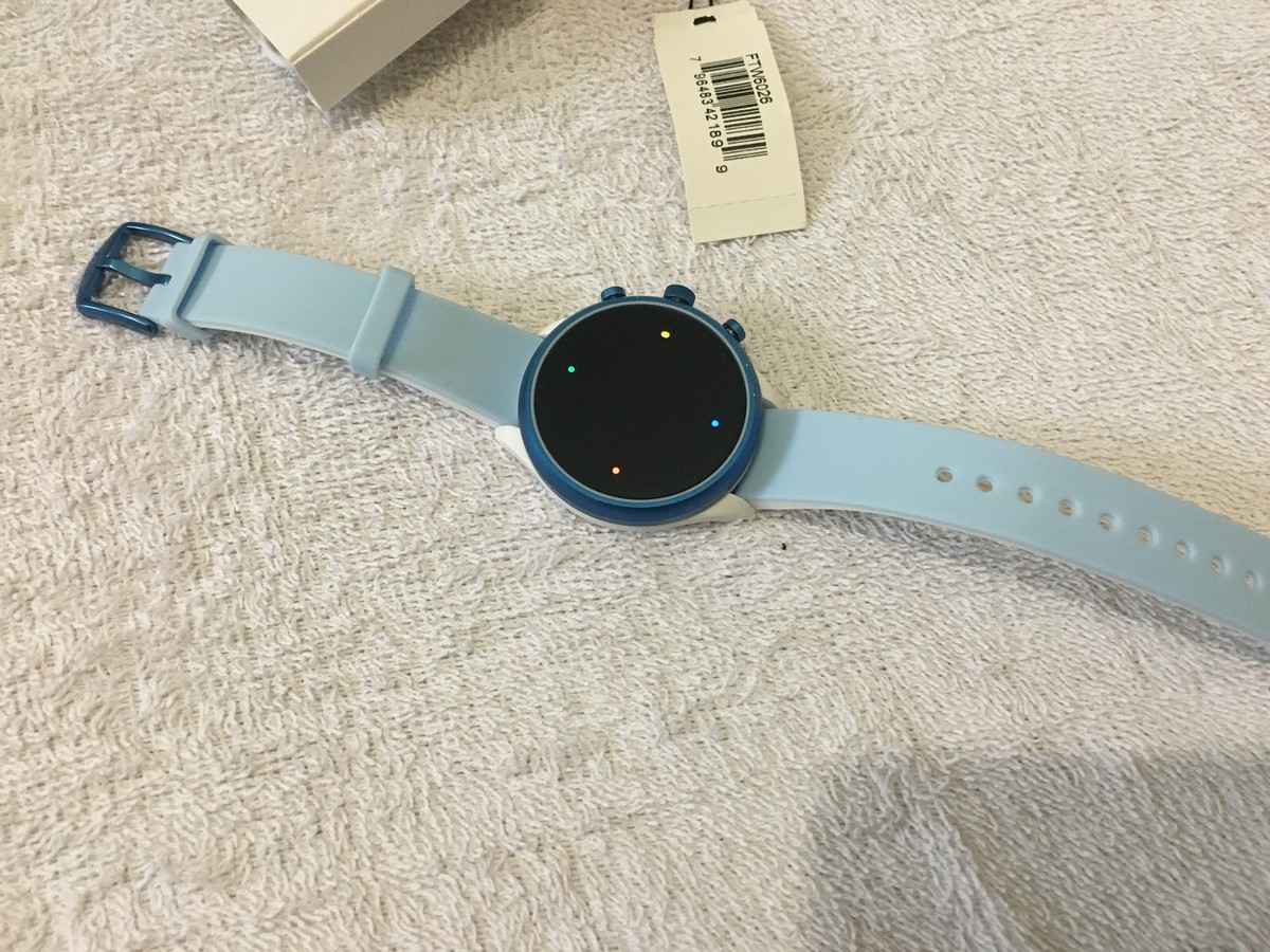 Fossil Sport Smartwatch 41mm with Blue Silicone Band (FTW6026) for