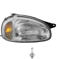 Scheinwerfer Rechts H4 FüR Opel Corsa B 73_ 78_ 79_ Combo 71_ Inkl. Osram Lampen