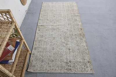 Turkish Vintage Accent Rug 3,1x6,4 ft (94x194 cm), Beige Patchwork Rug