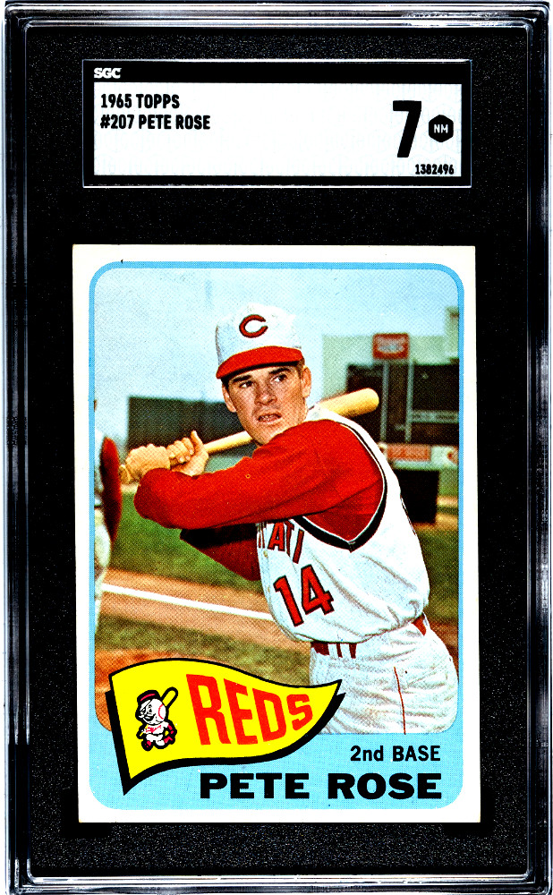 Pete Rose #207 Baseball Cards 1965 Topps trading card — raw and PSA graded price guide