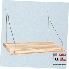 Cubicle Shelf For Fabric Walls With Hooks 2x6.0in Wooden Cubicle Shelf 1 Silver