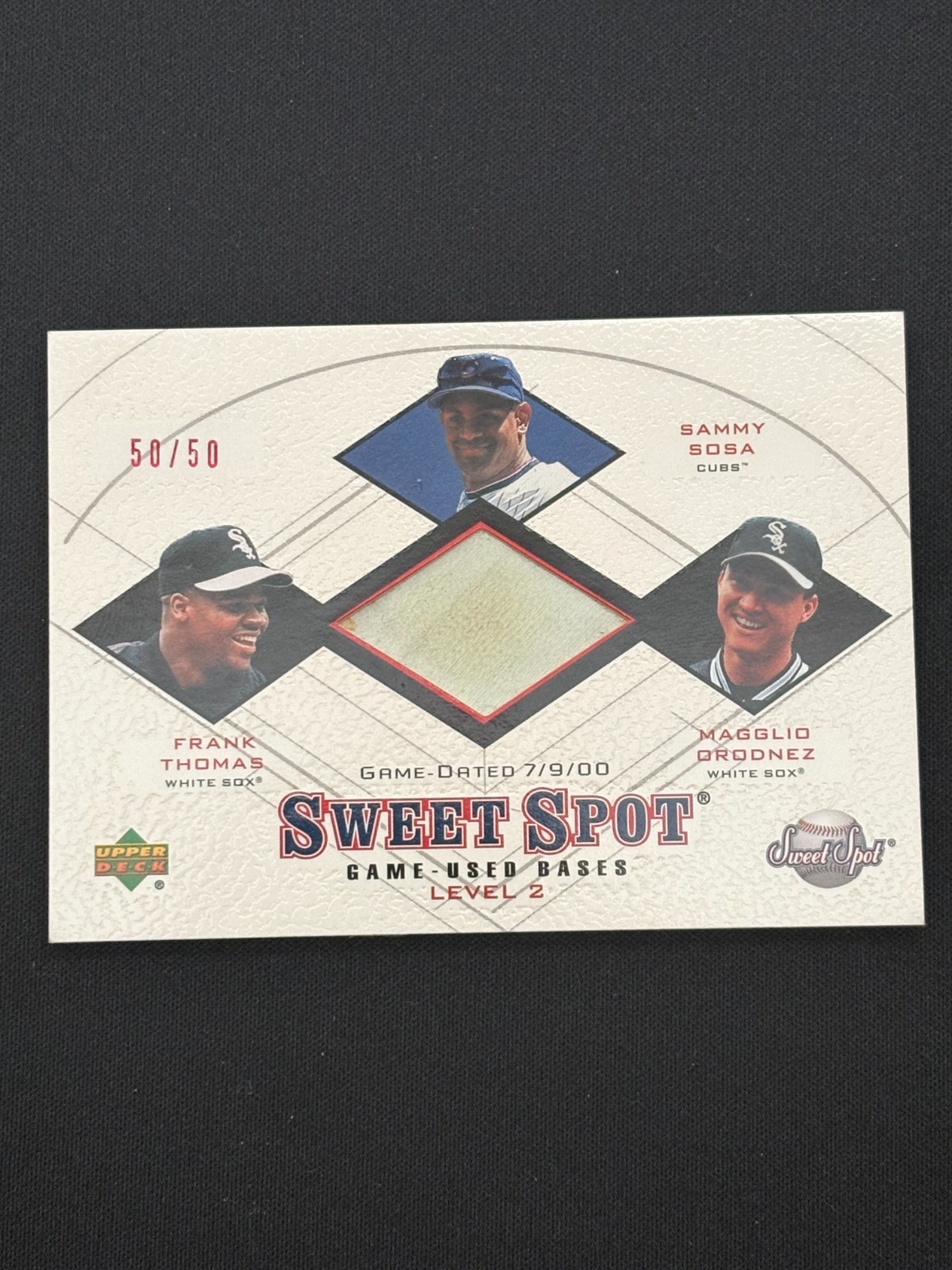 Upper Deck 2001 Sweet Spot game /50 Frank Thomas Sammy Sosa Magglio Ordonez