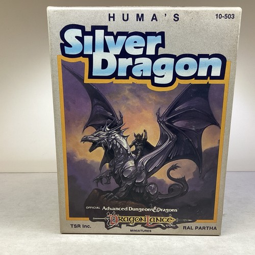 Huma's Silver Dragon from AD&D's DRAGONLANCE series by Ral Partha Very