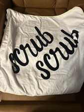 Baby Infant Hooded Towel Scrub Scrub Cloud Island White black yellow 26" x 26"