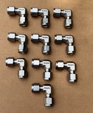Lot of 10: Swagelok 1/4" Stainless Steel Union Elbows SS-400-9 New