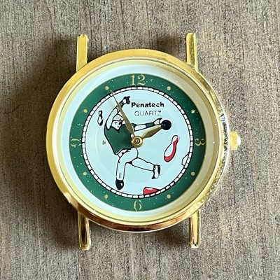 Penatech Quartz Novelty Watch Face Only ~ Bowling~ Untested 
