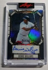 Bernie Williams 2025 Leaf Bronx Legacy Auto #3/4 Blue SSP