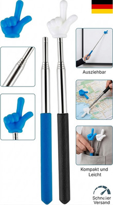 2 Stück Zeigestab Ausziehbar, Teleskop Lehrer Zeiger, Klassenzimmer Finger Zeige