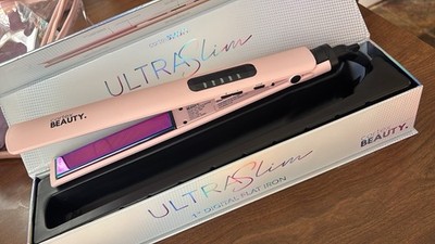 Cortex Beauty Ultra Slim 1'' Ceramic Flat Iron Digital Display Pink
