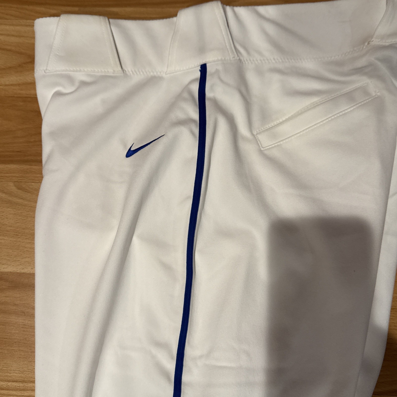 Nike Vapor Select High White/Blue Piped Baseball Pants Men's Size Large MLB Pant