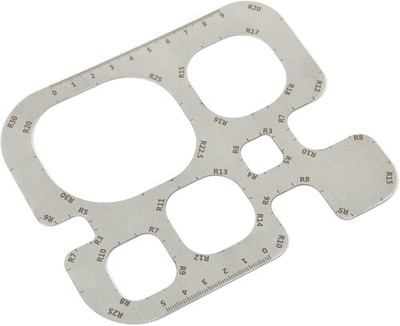 Leather Tools HalfRound Cutter Corner Cutting Radius Gauge Drawing Template Stai
