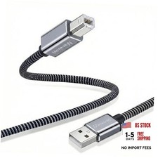 Printer Cable 3ft,USB 2.0 Type A Male to B Male Braid Cables Scanner 3ft/1m