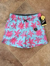 Art Class Boys Vibrant Pink Tropical Flower Pattern Swim Trunks Size M 8  NWT