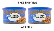 2 pack Great Value Honey Roasted Cashews, 8.25 oz