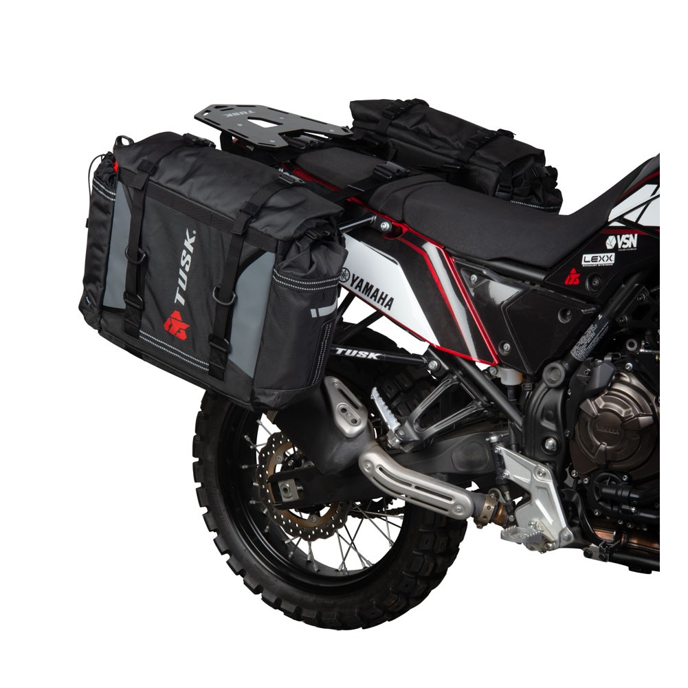 Tusk Pannier Racks w/ Olympus Bags Black/Gray For HONDA XR650L
