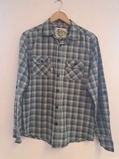Red Herring men's size medium white, grey and green checked shirt with pockets