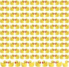 150 Pcs Mini Resin Ducks Bulk Yellow Tiny Duck Figurines Dollhouse Aquarium Pott