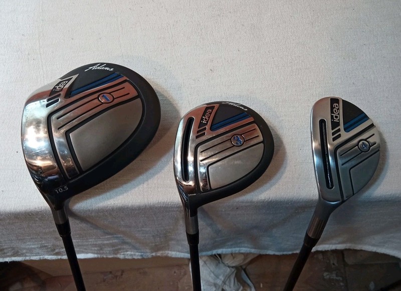 Adams Idea Driver, 3 Wood, 4 Hybrid Combo Men's Left Hand Reg Graphite Great Con