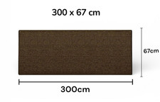 Läufer Teppich Korridor Flur Diele langerteppich 67 x 300 cm 3Meter dunkelbraun