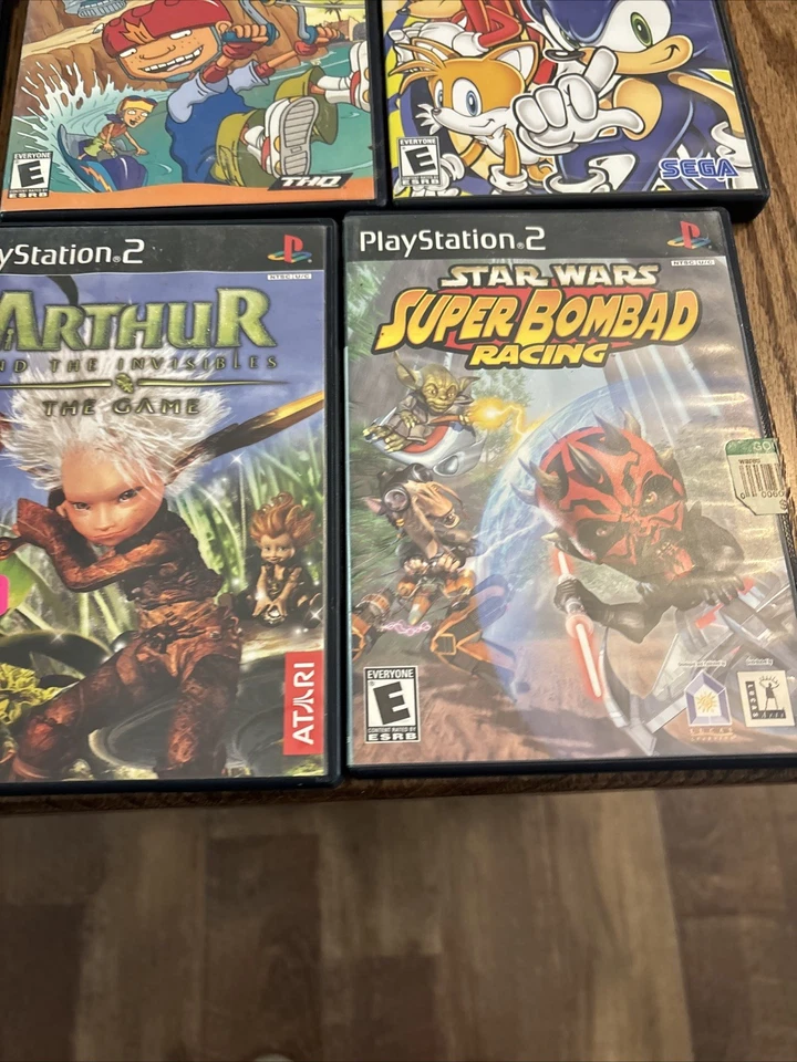 Lot Of 11 PlayStation 2 Games Star Wars Arthur Sonic Madden Ace Combat 4 SOCOM - Image 3 of 4