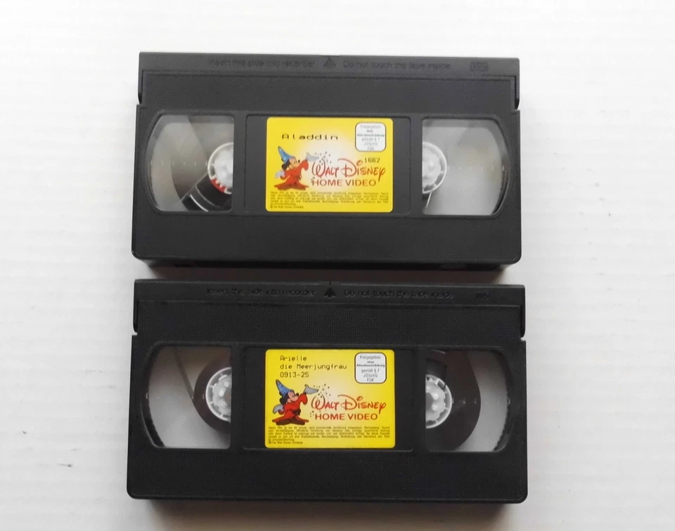 Walt Disney:  Arielle + Aladdin / 2 VHS-Kassetten  / 80er Jahre ?/ gebraucht - Bild 3 von 3