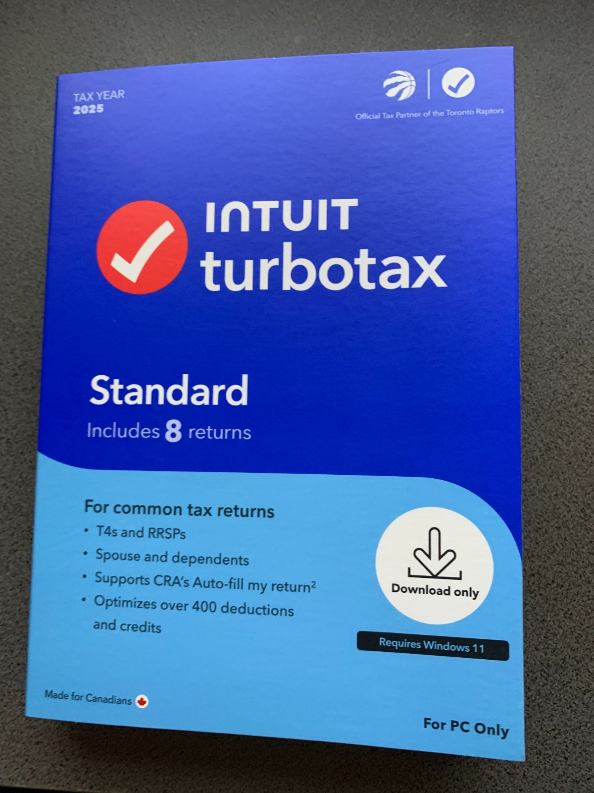 *Canada Intuit Turbotax Tax Year 2025- Standard Box Edition